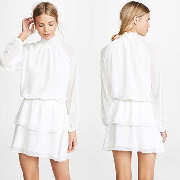 Yumi Kim Dresses & Skirts - Yumi Kim Class Act Mini Dress in Swiss Dot White